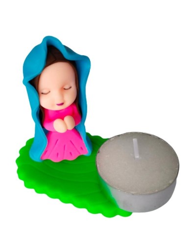 VIRGENCITAS PORTAVELAS PORCELANICRON VIRGEN MARIA 