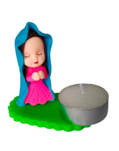 VIRGENCITAS PORTAVELAS PORCELANICRON VIRGEN MARIA 