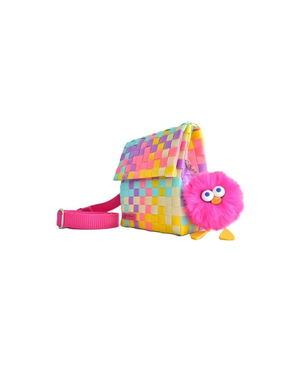 Cartera Estilo Mini Baúl Zuncho Plástico