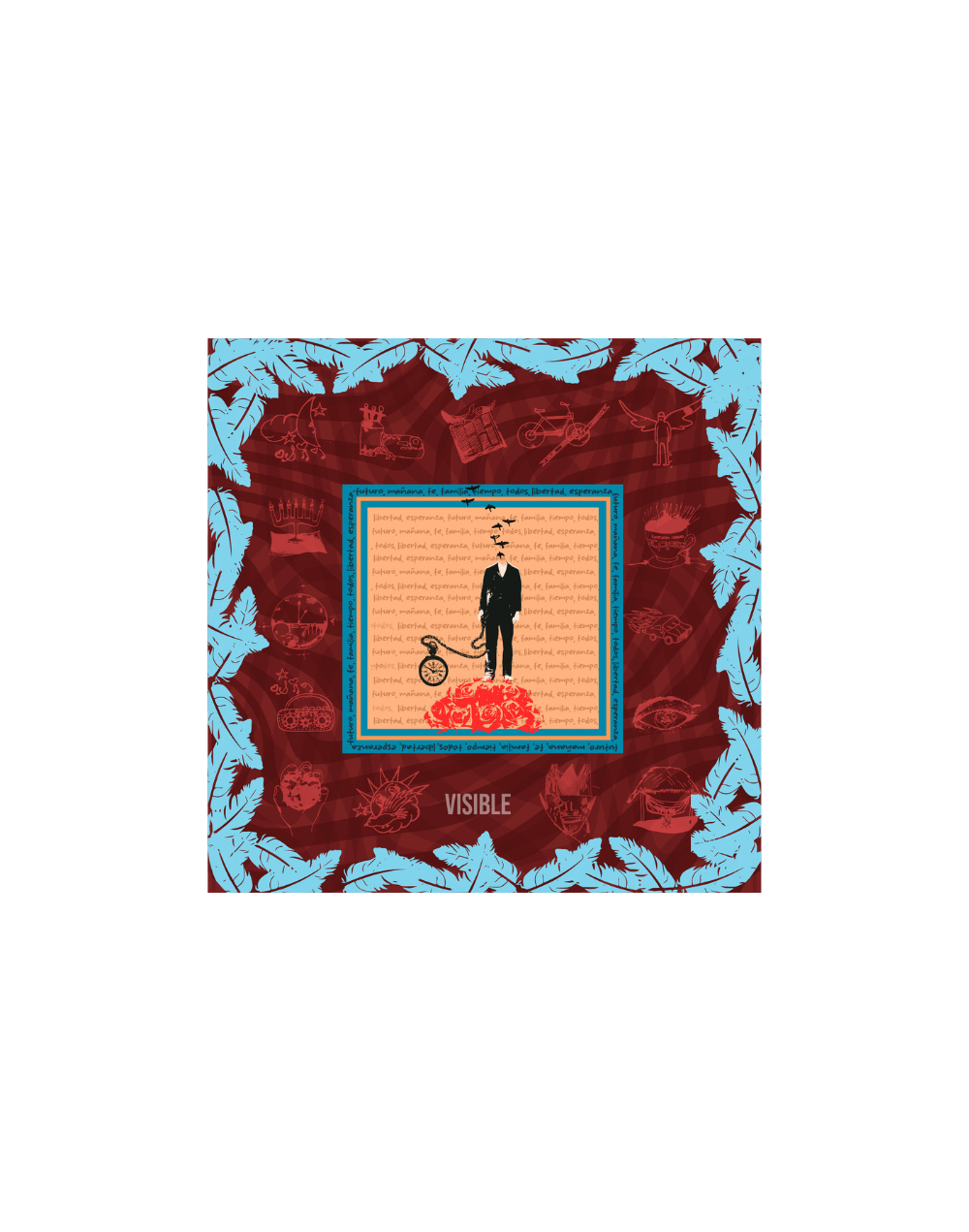 Pañuelo 80 X 80 CM. Perfecto como accesorio en el cuello, bolso o cabeza.