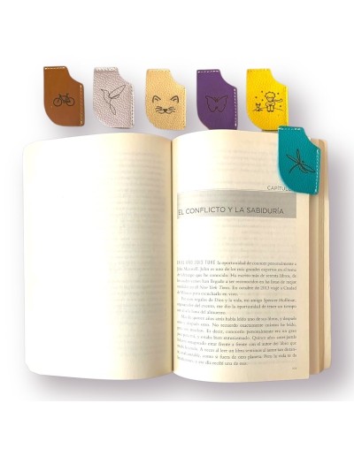 Separador libro de punta en cuero